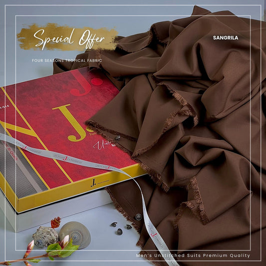 J. Majestic Wash & Wear Unstitched Suits for Men FZG-067