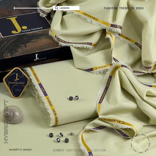 J. Majestic Wash & Wear Unstitched Suits for Men FZG-074