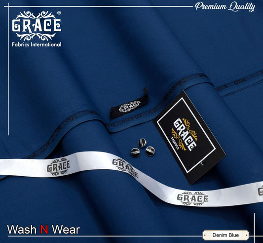 Grace Premium Wash & Wear Unstitched Shalwar Kameez – Elegance Meets Everyday Comfort