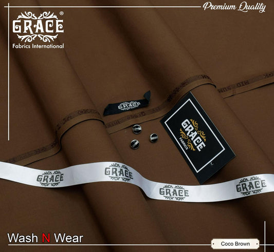 Grace Premium Wash & Wear Unstitched Shalwar Kameez – Elegance Meets Everyday Comfort