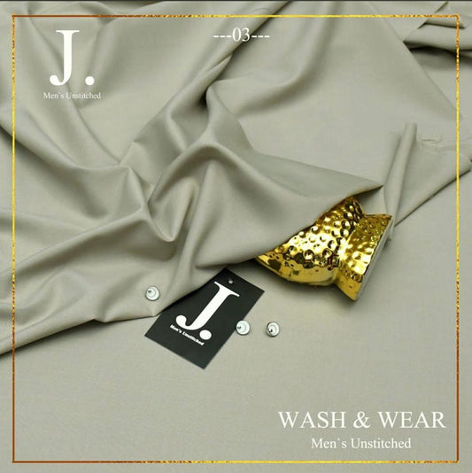 J.Blended Wash & Wear Unstitched Suits for Men FZG-059