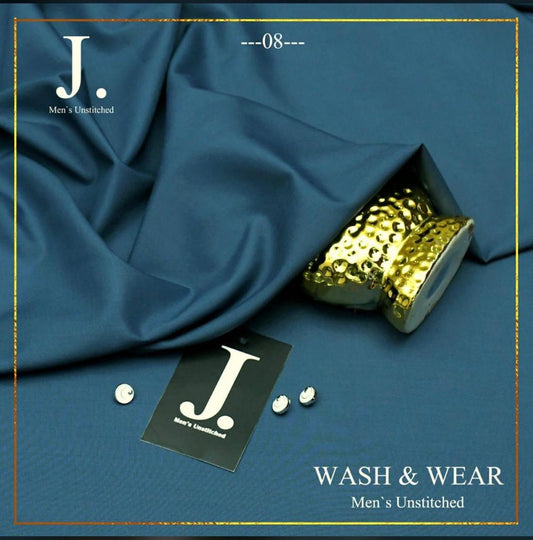 J.Blended Wash & Wear Unstitched Suits for Men FZG-057