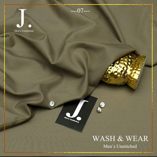 J.Blended Wash & Wear Unstitched Suits for Men FZG-055